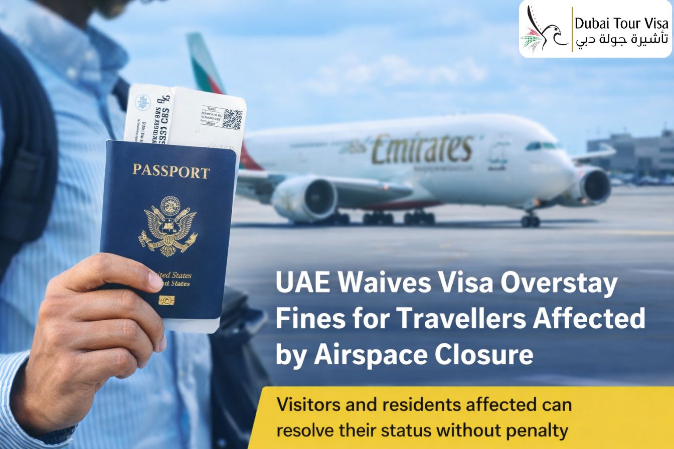 UAE Waives Visa Overstay Fines for Visitors & Residents Affected by Airspace Closure 2026